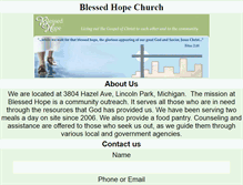 Tablet Screenshot of blessedhopechurch.net